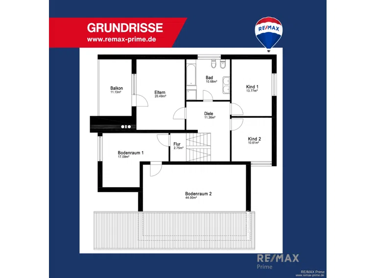 Grundriss Obergeschoß