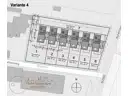 Var.4: Kettenhausbebauung mit 6 Wohneinheiten