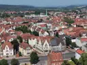 Luftbild mit dem Zentrum von Hameln