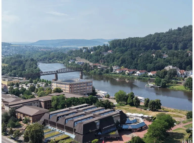 Blick auf die Weser in Hameln