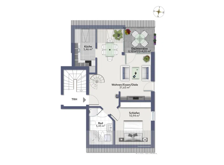 Grundriss Dachgeschoss (2. OG)