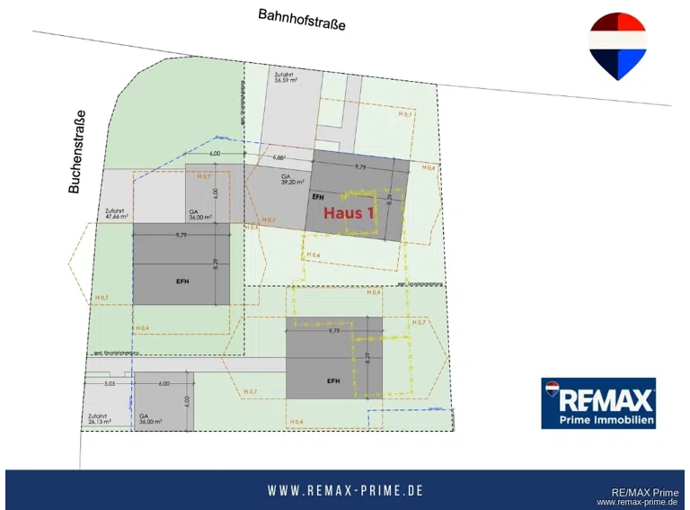 Flächenplanung Haus 1