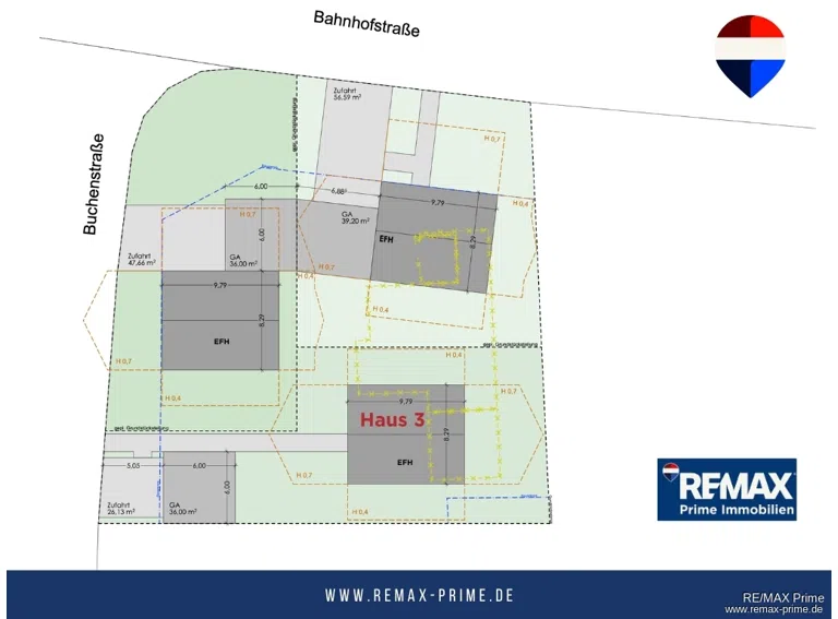 Flächenplanung Haus 3