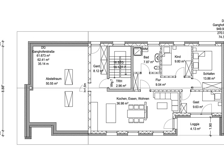 Dachgeschoss WHG 7, H4
