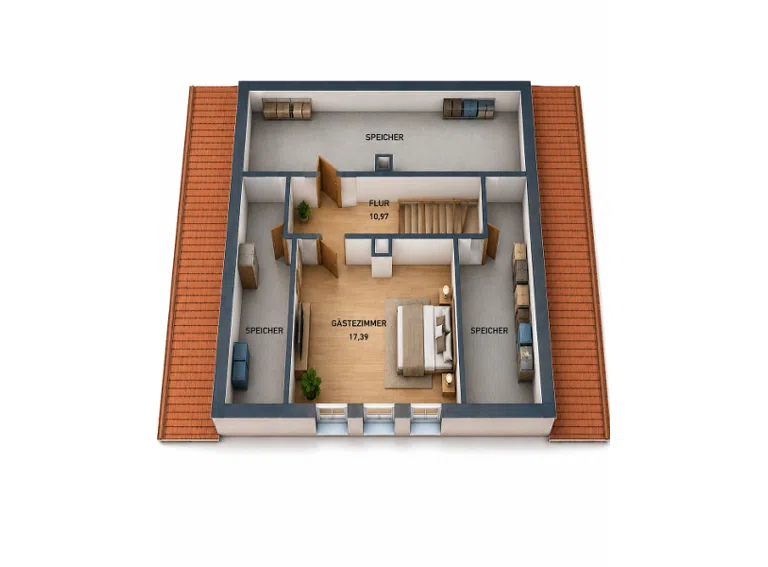 Dachgeschoss 3D