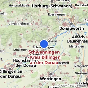 Kartenvorschau Schwenningen - Kreis Dillingen an der Donau