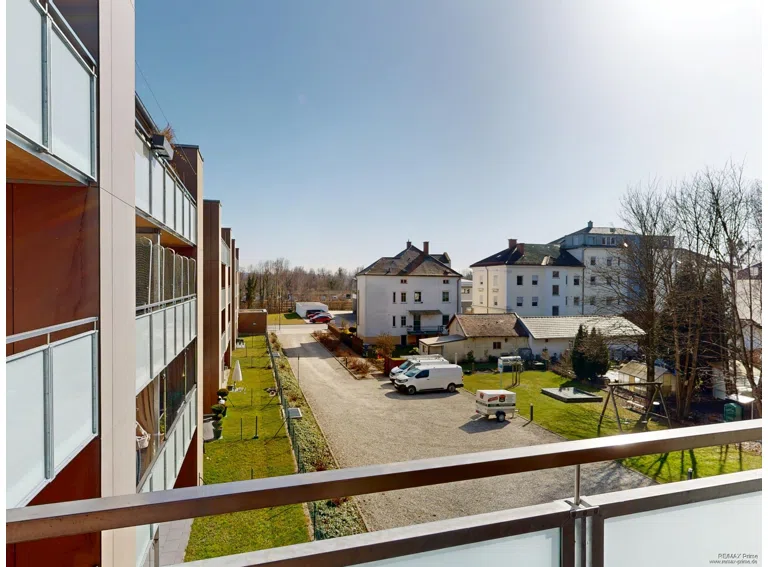 Der Ausblick vom Balkon