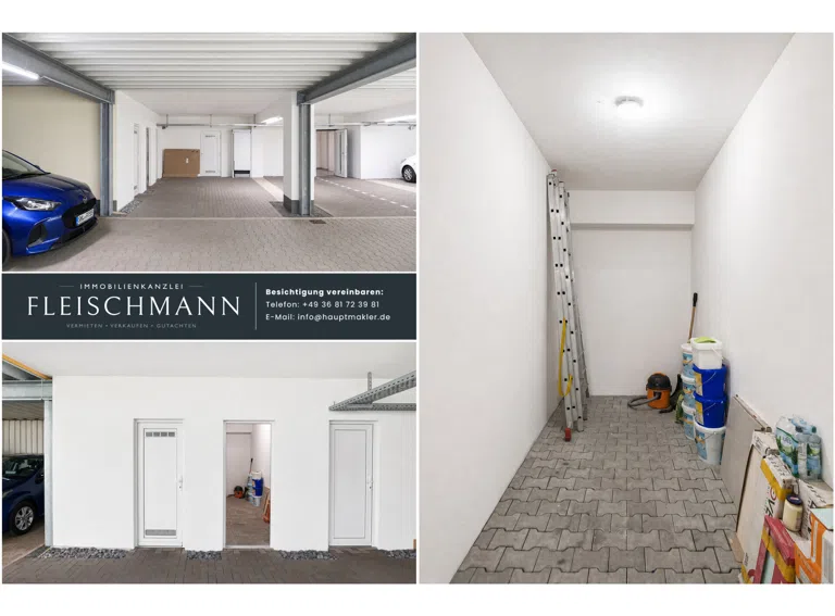 Garage m. Stellplatz u. Abstellraum